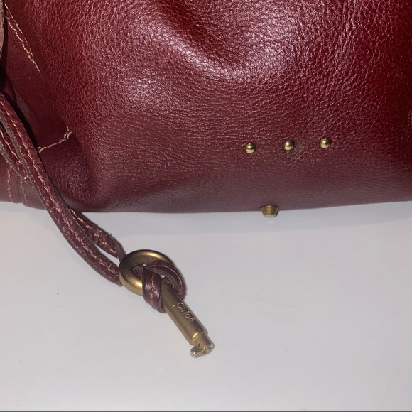 🛑SOLD🛑 Chloe Paddington Leather Shoulder Bag in Burgundy - Picture 11 of 12
